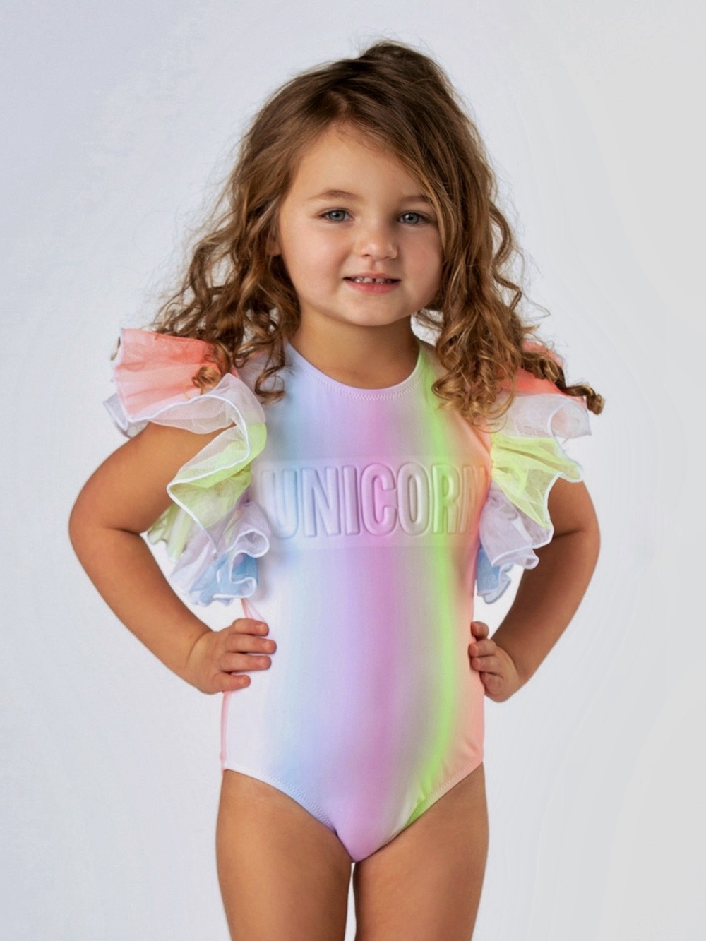 Shade Critters Rainbow Unicorn 1-Piece Swimsuit